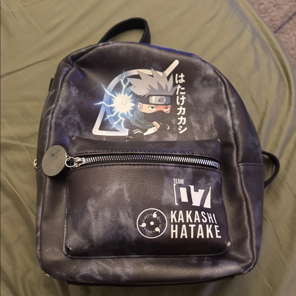 Kakashi Hatake Themed Black Backpack